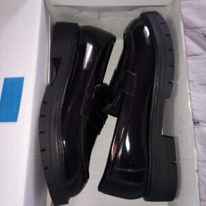 Dream Paris Big Girls Chunky heel Penny loafers